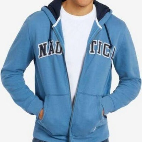Nautica Mens Full-Zip Logo Hoodie, XXL/Blue - Picture 1 of 1